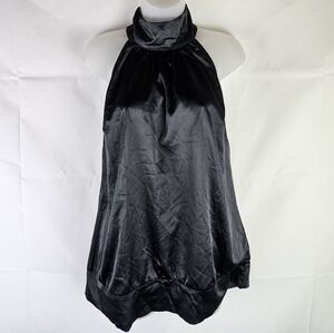 Romy Black Glam Size L Blouse | Cocktail VTG Party Elegant